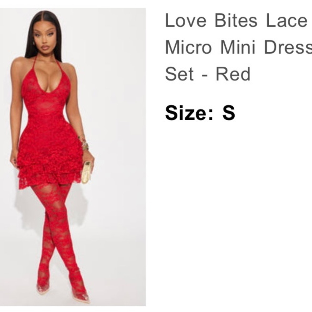 Red two piece dress